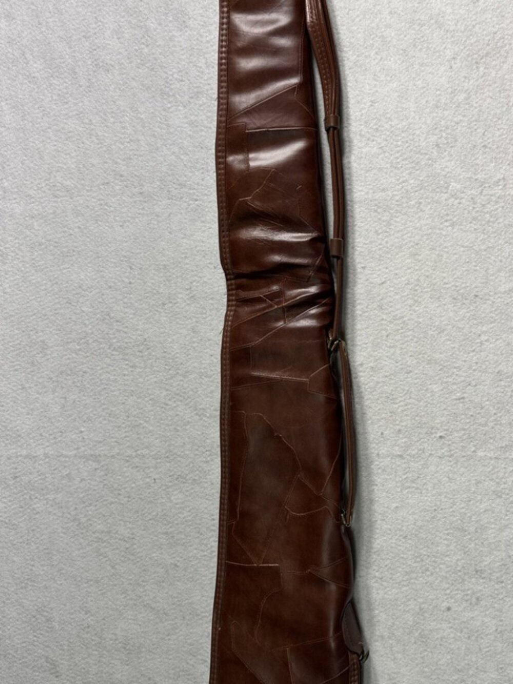 RedHead Leather Rifle Case Gun Sleeve Vintage Early 1980s Brass YKK Zipper